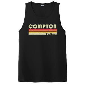 Compton Ca California Funny City Home Roots Gift Retro 80s PosiCharge Competitor Tank