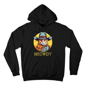 Cat Cowboy Cowgirl Women Halloween Meow Howdy Hoodie