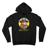 Cat Cowboy Cowgirl Women Halloween Meow Howdy Hoodie