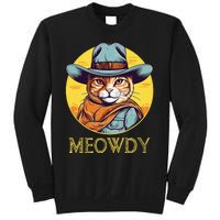 Cat Cowboy Cowgirl Women Halloween Meow Howdy Sweatshirt