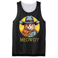 Cat Cowboy Cowgirl Women Halloween Meow Howdy Mesh Reversible Basketball Jersey Tank