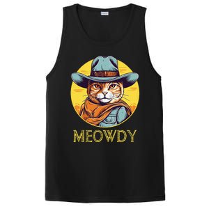 Cat Cowboy Cowgirl Women Halloween Meow Howdy PosiCharge Competitor Tank