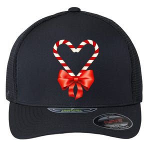 Christmas Candy Cane Heart For Children Flexfit Unipanel Trucker Cap