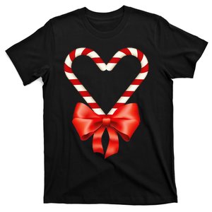 Christmas Candy Cane Heart For Children T-Shirt