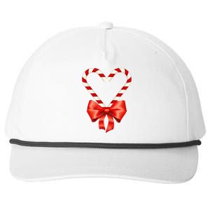 Christmas Candy Cane Heart For Children Snapback Five-Panel Rope Hat