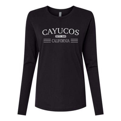 Cayucos California Womens Cotton Relaxed Long Sleeve T-Shirt