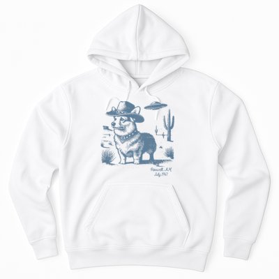 Corgi Cowboy Cowgirl Vintage UFO Western Country Dog Mom Hoodie