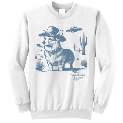 Corgi Cowboy Cowgirl Vintage UFO Western Country Dog Mom Sweatshirt