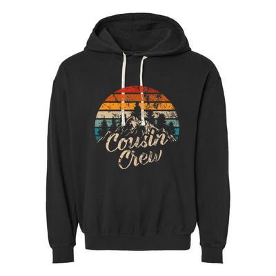 Cousin Crew Camping Outdoor Sunset Summer Camp Garment-Dyed Fleece Hoodie