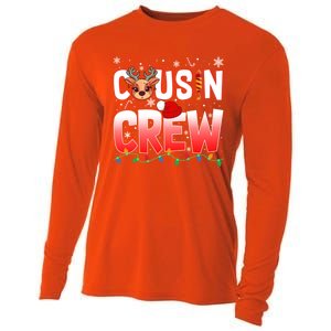 Cousin Crew Christmas Reindeer Santa Hat Xmas Funny Holiday Funny Gift Cooling Performance Long Sleeve Crew