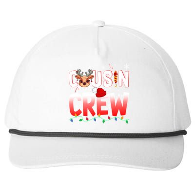 Cousin Crew Christmas Reindeer Santa Hat Xmas Funny Holiday Funny Gift Snapback Five-Panel Rope Hat