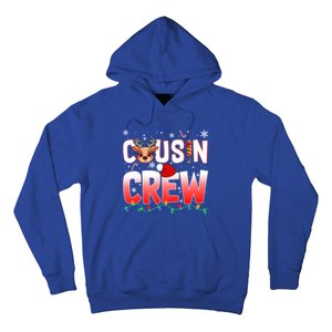 Cousin Crew Christmas Reindeer Santa Hat Xmas Funny Holiday Funny Gift Hoodie