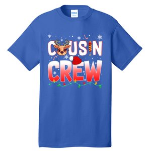 Cousin Crew Christmas Reindeer Santa Hat Xmas Funny Holiday Funny Gift Tall T-Shirt