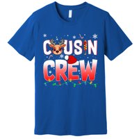 Cousin Crew Christmas Reindeer Santa Hat Xmas Funny Holiday Funny Gift Premium T-Shirt