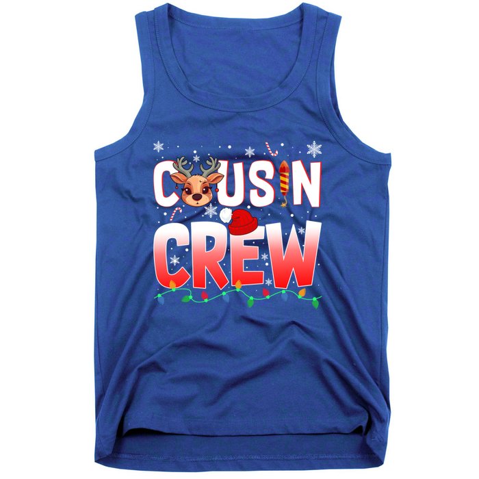 Cousin Crew Christmas Reindeer Santa Hat Xmas Funny Holiday Funny Gift Tank Top