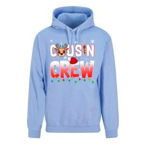 Cousin Crew Christmas Reindeer Santa Hat Xmas Funny Holiday Funny Gift Unisex Surf Hoodie