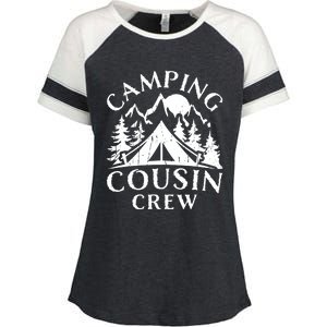 Camping Cousins Crew Family Reunion Road Trip Matching Gift Enza Ladies Jersey Colorblock Tee