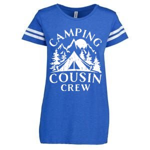 Camping Cousins Crew Family Reunion Road Trip Matching Gift Enza Ladies Jersey Football T-Shirt