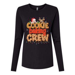 Christmas Cookie Crew Baking Pajamas Baking Family Funny Womens Cotton Relaxed Long Sleeve T-Shirt