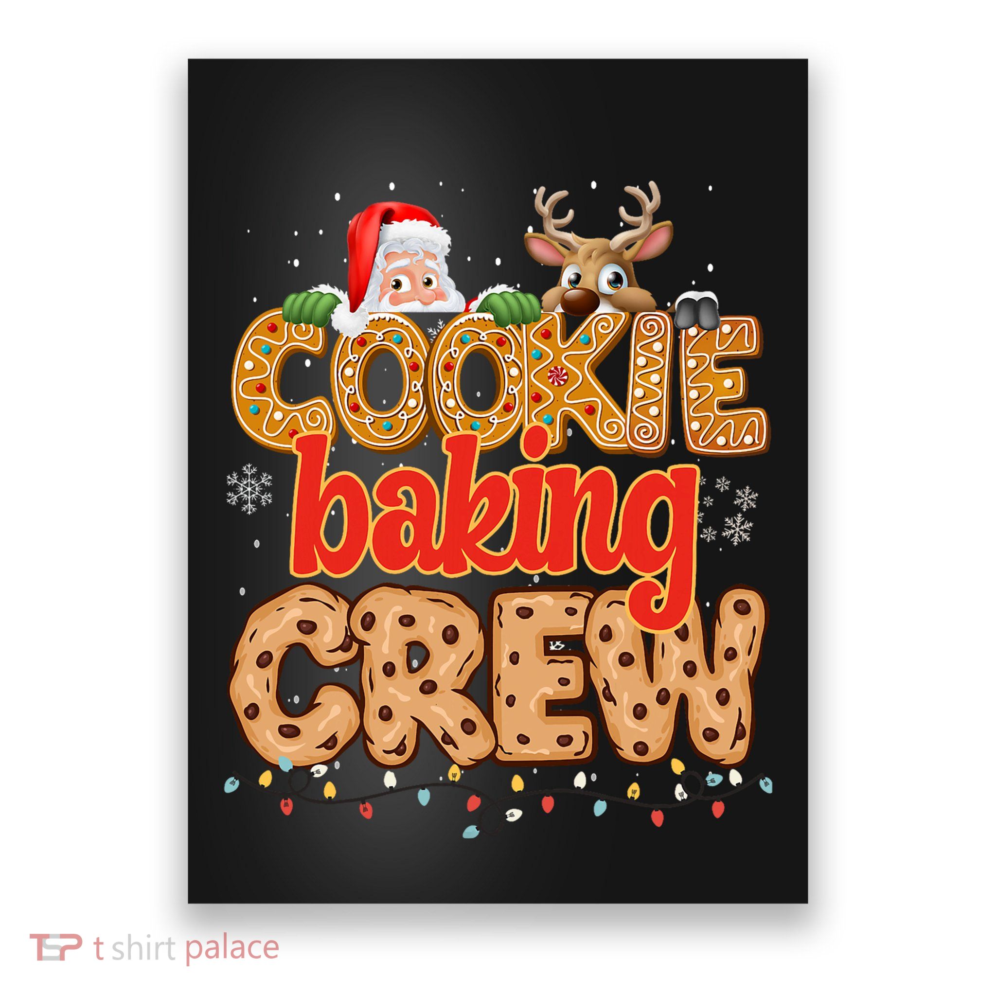 Christmas Cookie Crew Baking Pajamas Baking Family Funny Poster
