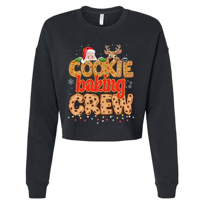 Christmas Cookie Crew Baking Pajamas Baking Family Funny Cropped Pullover Crew