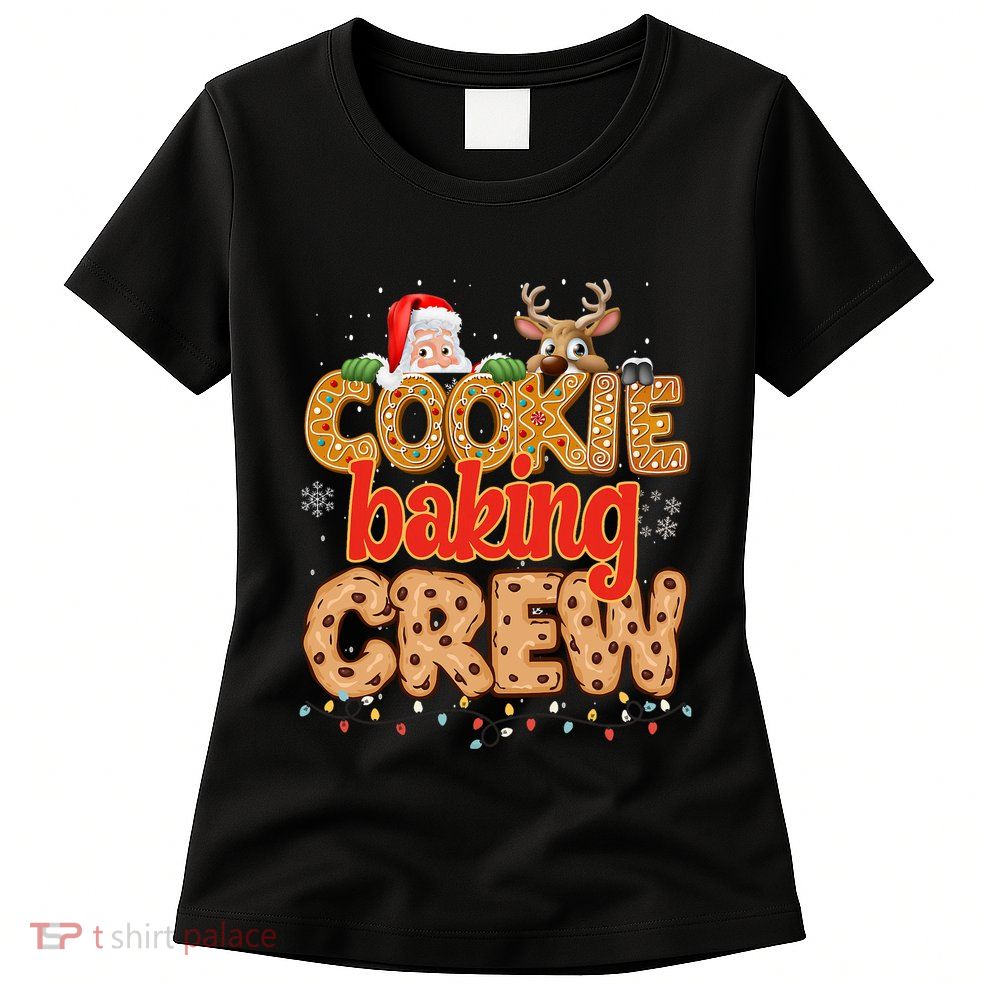 Christmas Cookie Crew Baking Pajamas Baking Family Funny Womens T-Shirt