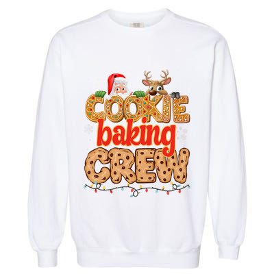 Christmas Cookie Crew Baking Pajamas Baking Family Funny Garment-Dyed Sweatshirt