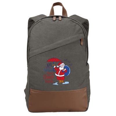 Climate Change Christmas Cotton Canvas Backpack