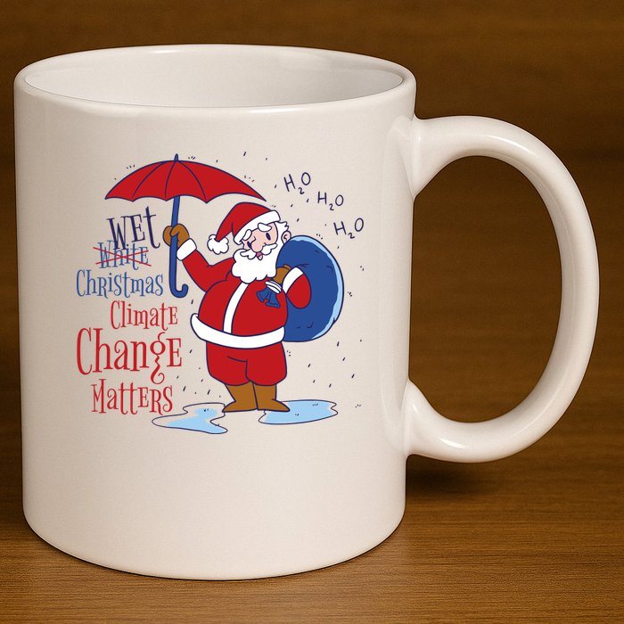 Climate Change Christmas 11oz C Handle Ceramic Mug