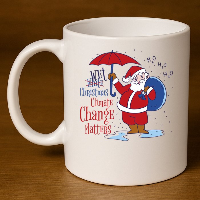 Climate Change Christmas 11oz C Handle Ceramic Mug