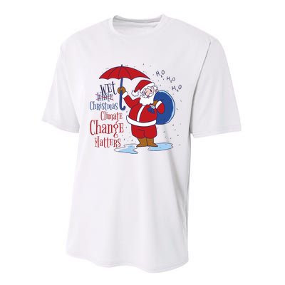 Climate Change Christmas Performance Sprint T-Shirt