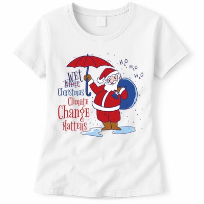 Climate Change Christmas Womens T-Shirt