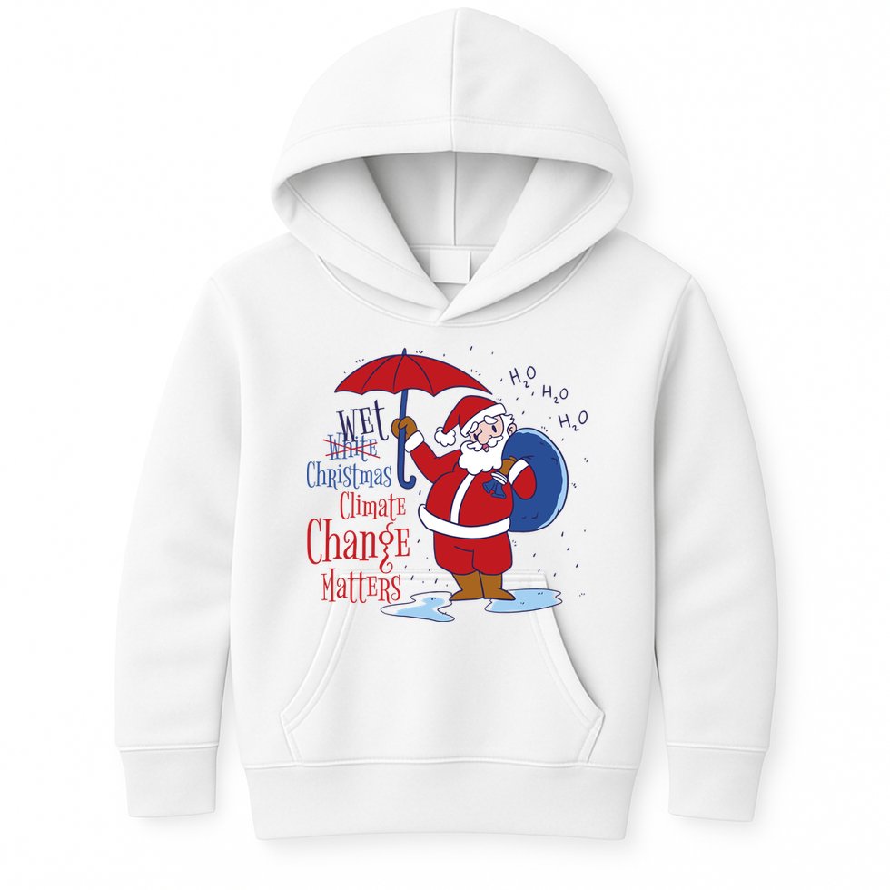 Climate Change Christmas Kids Hoodie
