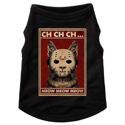 Ch Ch Ch Meow Meow Scary Halloween Cat Horror Slasher Movie Doggie Tank