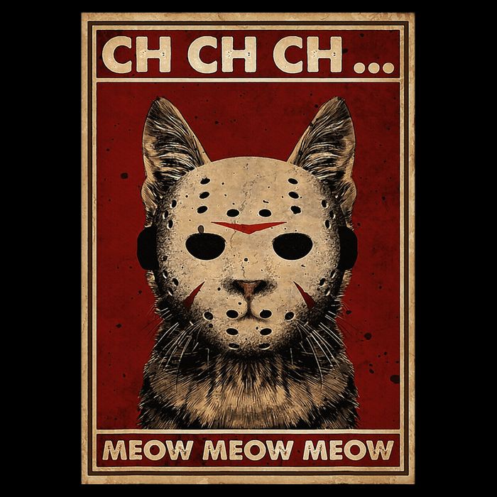 Ch Ch Ch Meow Meow Scary Halloween Cat Horror Slasher Movie Performance Shirt