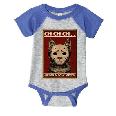 Ch Ch Ch Meow Meow Scary Halloween Cat Horror Slasher Movie Infant Baby Jersey Bodysuit
