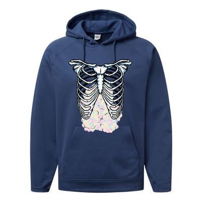 Cotton Cute Candy Rib Cage Easy Lazy Last Minute Party Performance Fleece Hoodie