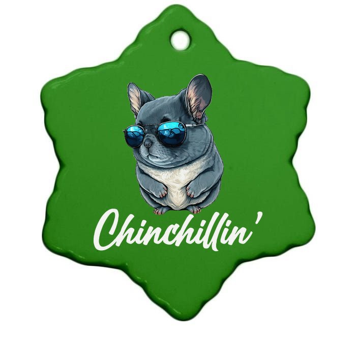 Chinchilla Chinchillin Chinchilla Lovers Funny Ceramic Star Ornament