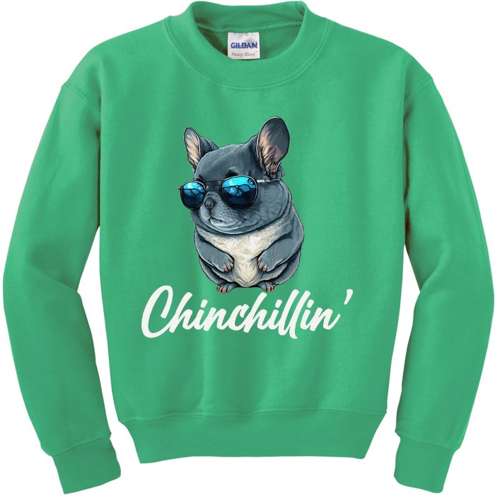 Chinchilla Chinchillin Chinchilla Lovers Funny Kids Sweatshirt