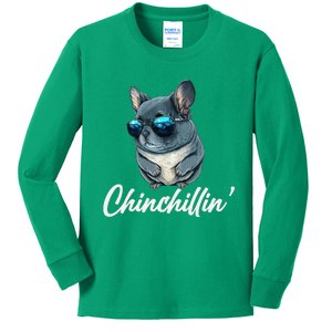 Chinchilla Chinchillin Chinchilla Lovers Funny Kids Long Sleeve Shirt