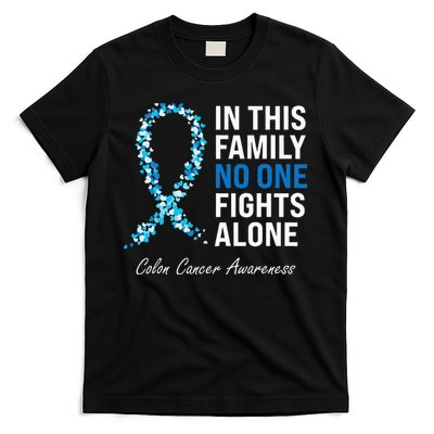 Colorectal Cancer Colon Cancer Blue Ribbon T-Shirt