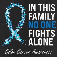 Colorectal Cancer Colon Cancer Blue Ribbon Beanie