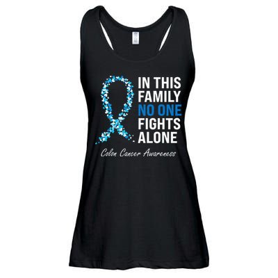Colorectal Cancer Colon Cancer Blue Ribbon Ladies Essential Flowy Tank