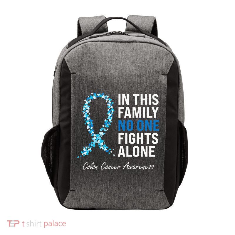 Colorectal Cancer Colon Cancer Blue Ribbon Vector Backpack