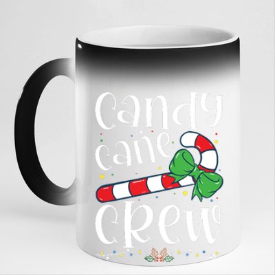 Candy Cane Crew Funny Christmas Candy Lover Xmas 11oz Black Color Changing Mug