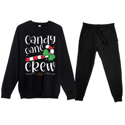 Candy Cane Crew Funny Christmas Candy Lover Xmas Premium Crewneck Sweatsuit Set