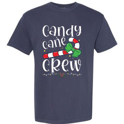 Candy Cane Crew Funny Christmas Candy Lover Xmas Garment-Dyed Heavyweight T-Shirt