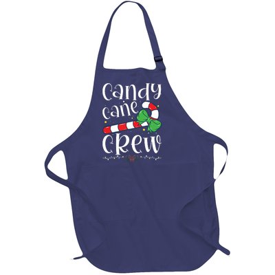 Candy Cane Crew Funny Christmas Candy Lover Xmas Full-Length Apron With Pockets