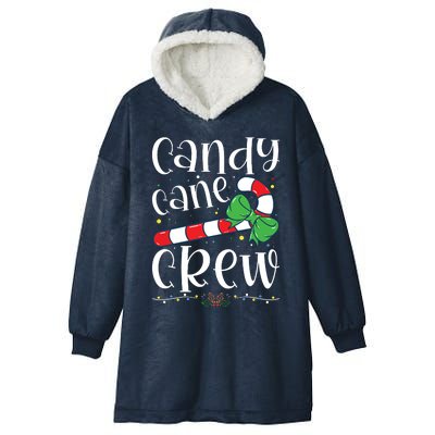 Candy Cane Crew Funny Christmas Candy Lover Xmas Hooded Wearable Blanket