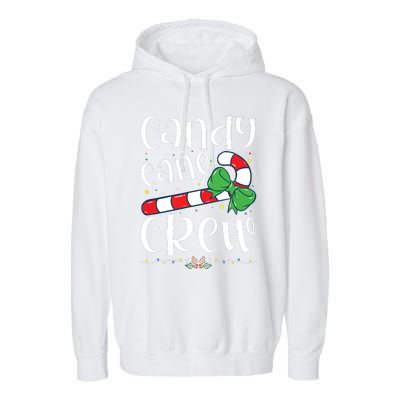 Candy Cane Crew Funny Christmas Candy Lover Xmas Garment-Dyed Fleece Hoodie